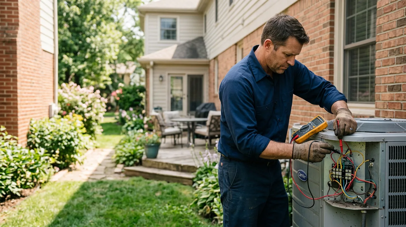 HVAC technician working near Porterville, CA